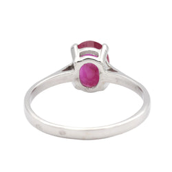 Bague Solitaire en or blanc et rubis