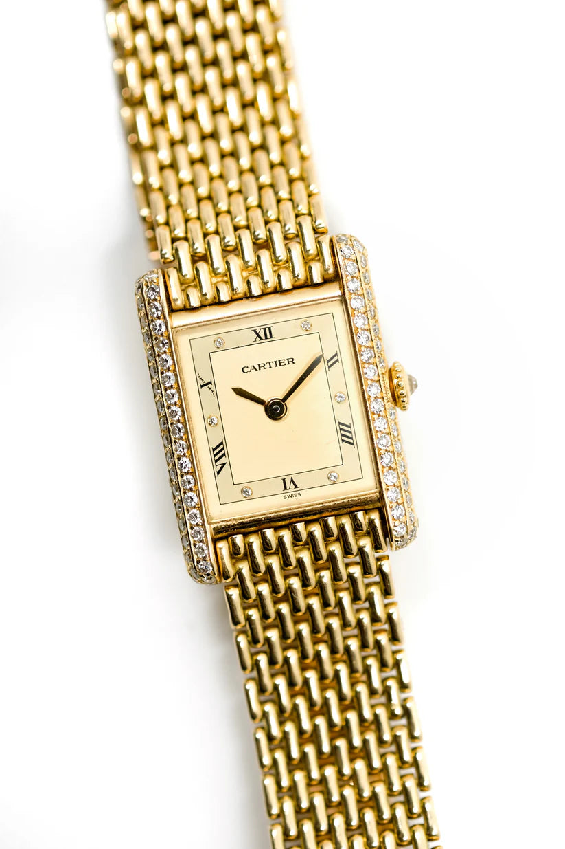 Cartier Tank Louis - Diamants grain de riz - Mécanique
