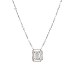 Collier Pendentif en or blanc et diamants