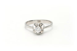 Bague Solitaire en or blanc et diamant
