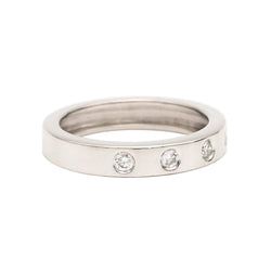 Bague Alliance en or blanc et diamants