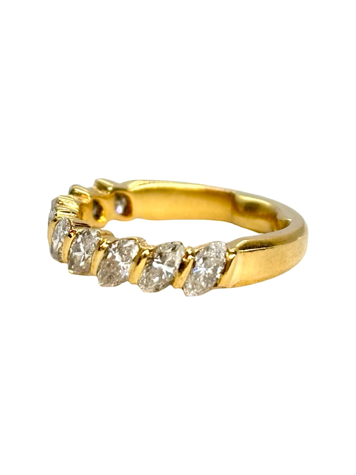 Bague Alliance en or jaune et diamants