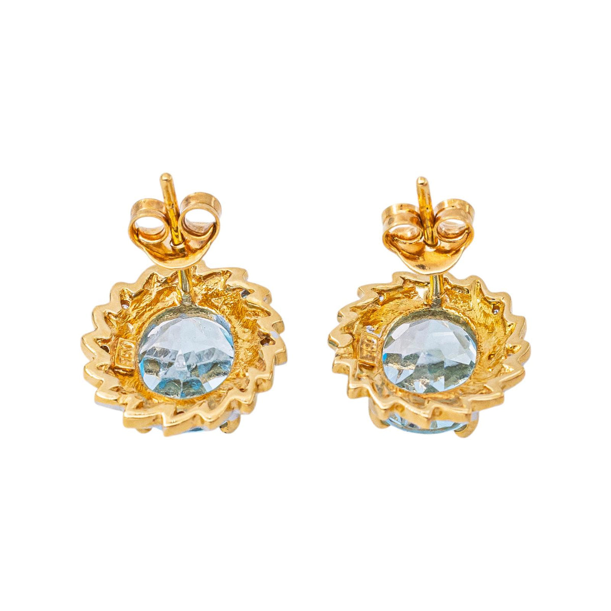 Boucles d'oreilles Puces Or jaune Topaze