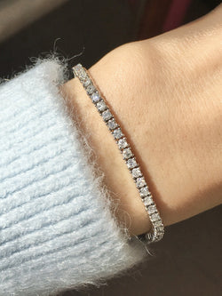 Bracelet Ligne en platine et diamants
