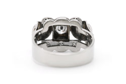 Bague Tank en or blanc et diamants
