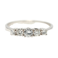Bague Alliance en or blanc et diamants