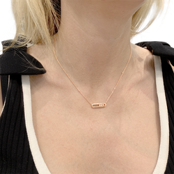 Collier Pendentif MESSIKA "Baby Move" PM en or rose et diamants