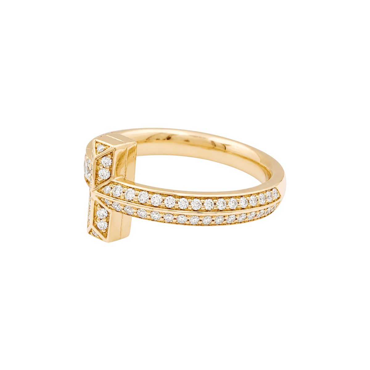 Bague Jonc TIFFANY & CO. "Tiffany T" en or rose et diamants