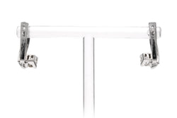 Boucles d'oreilles Dormeuses en or blanc et diamants