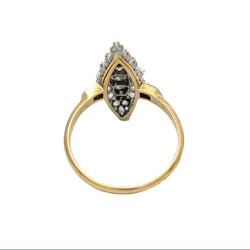 Bague Marquise en or jaune et diamants