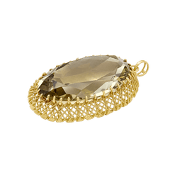 Pendentif en or jaune et prasiolite