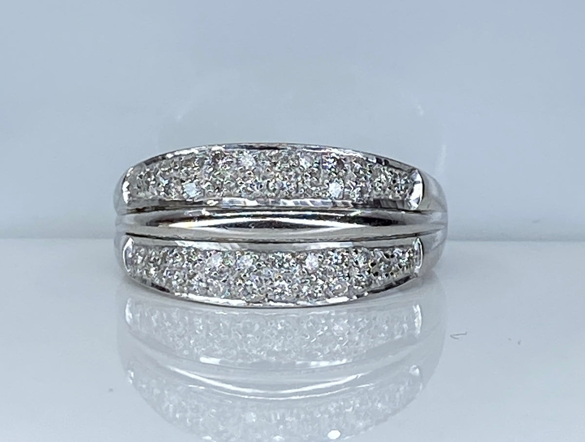 Bague Jonc en or et diamants
