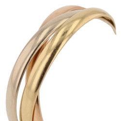 Bague Alliance en or blanc, or jaune et or rose