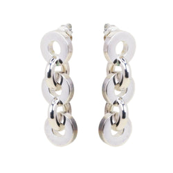 Boucles d'oreilles Pendantes HERMÈS Voltige en argent