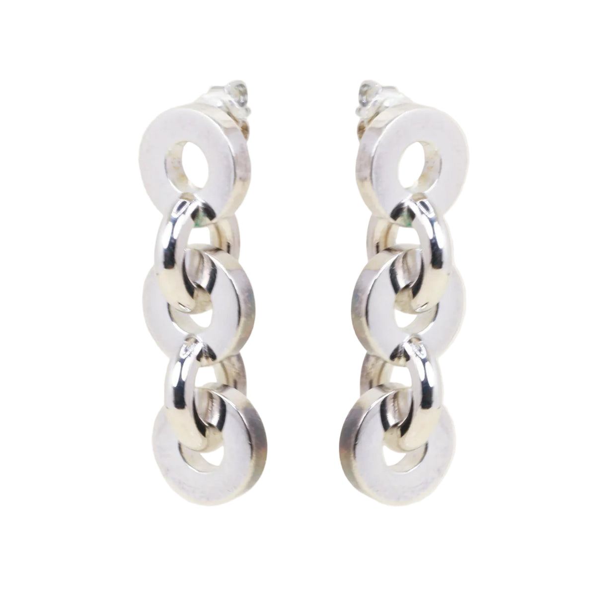 Boucles d'oreilles Pendantes HERMÈS Voltige en argent