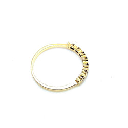 Bague Alliance en or jaune et diamants