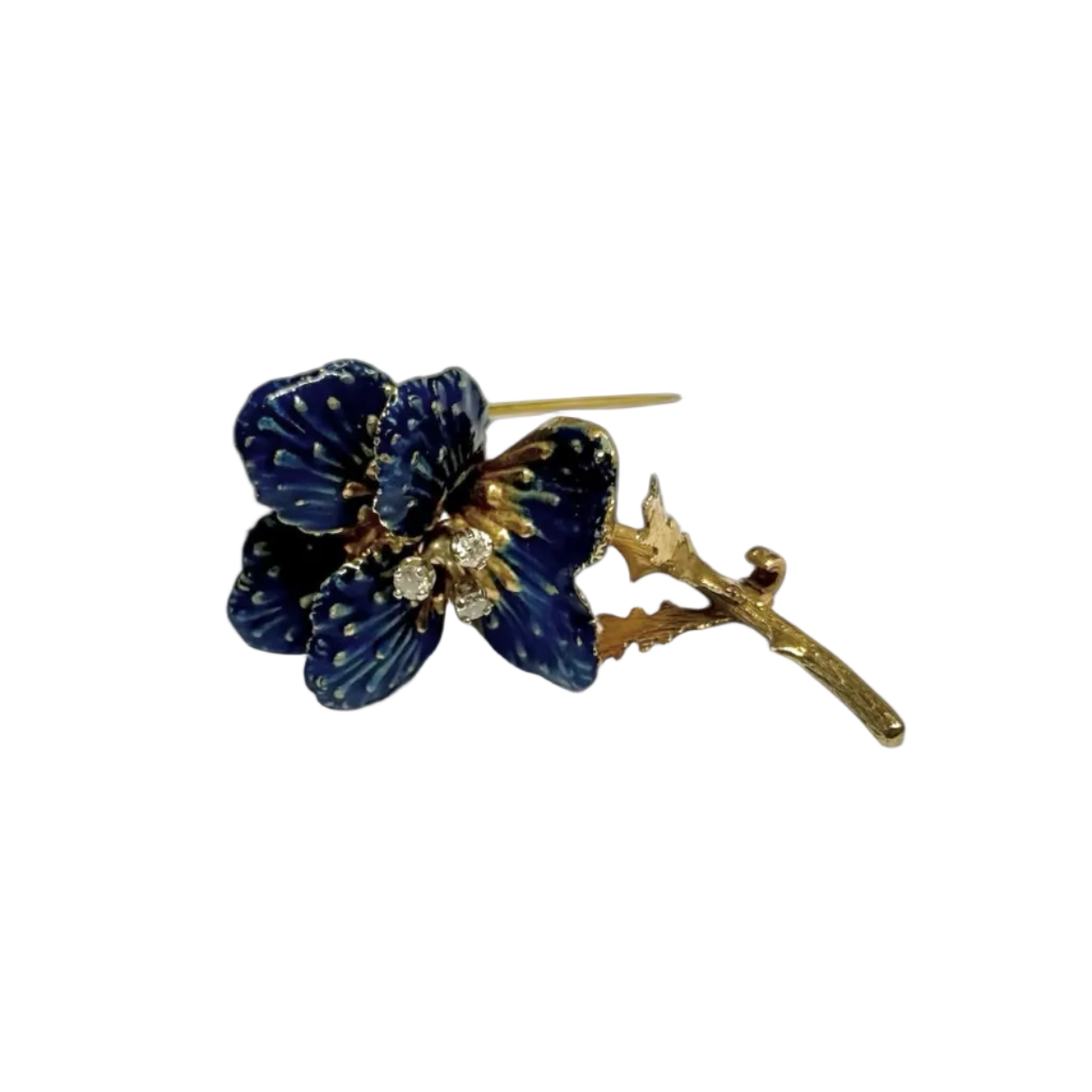Broche « fleur bleue » Édouard Richards
