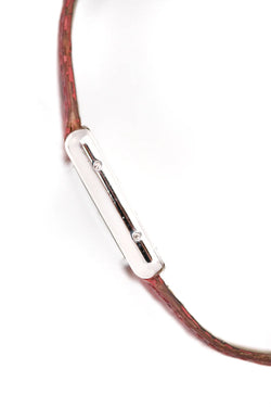 Montre CARTIER "Tank" en argent et cuir