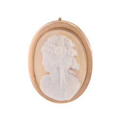 Broche Pendentif en or rose, camée et agate