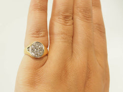 Bague Chevalière en or jaune et diamants