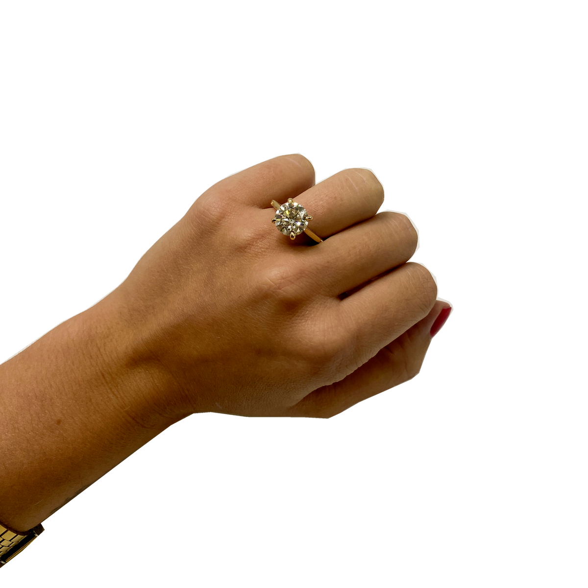 Bague Solitaire en or jaune et diamant