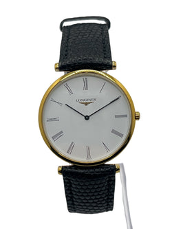 Montre LONGINES La Grande Classique plaqué or, acier et cuir