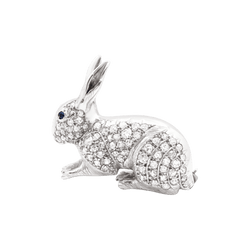 Broche Épingle en or blanc, platine et diamants