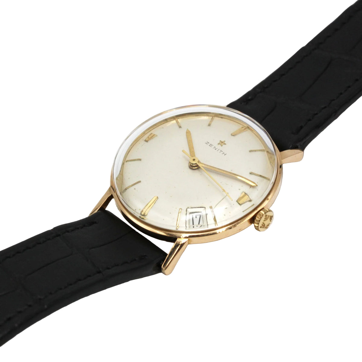 Montre ZENITH "Stellina" en or rose et cuir