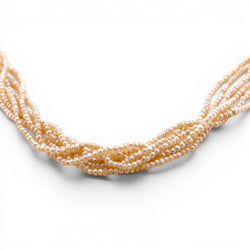 Collier Ras de Cou en or jaune, perles et diamants