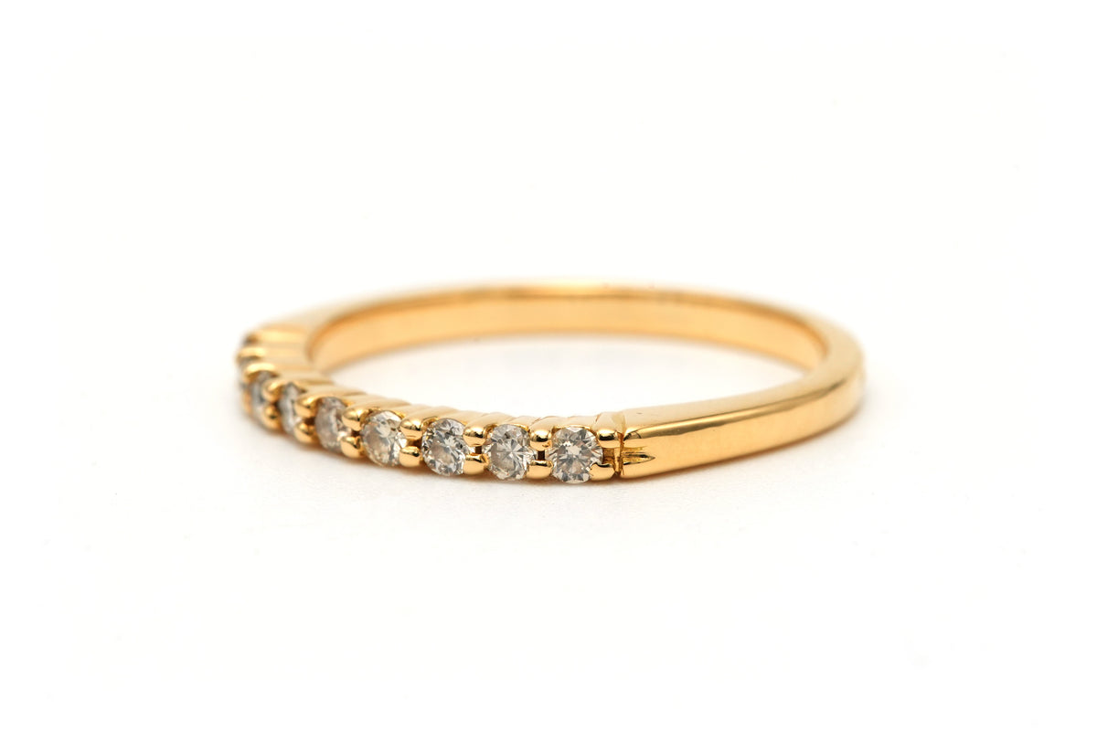 Bague Alliance en or jaune et diamants