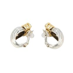 Boucles d'oreilles Clips O.J PERRIN en or jaune et argent