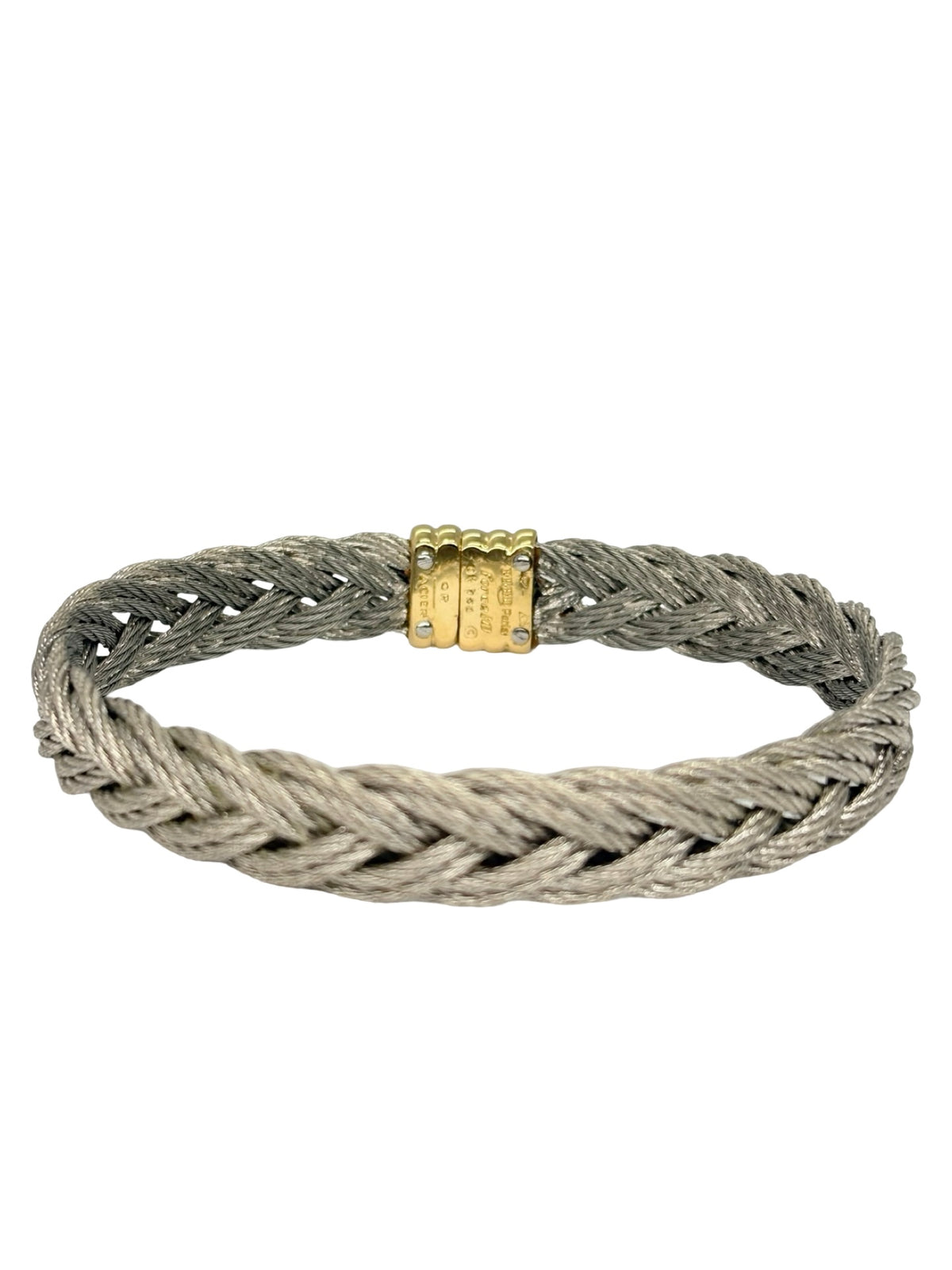 Bracelet FRED "Force 10 Vintage" en or jaune et acier
