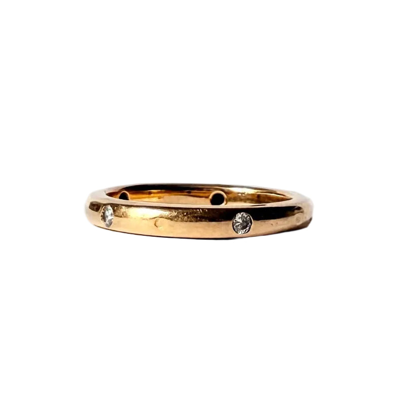 Bague Alliance en or jaune et diamants