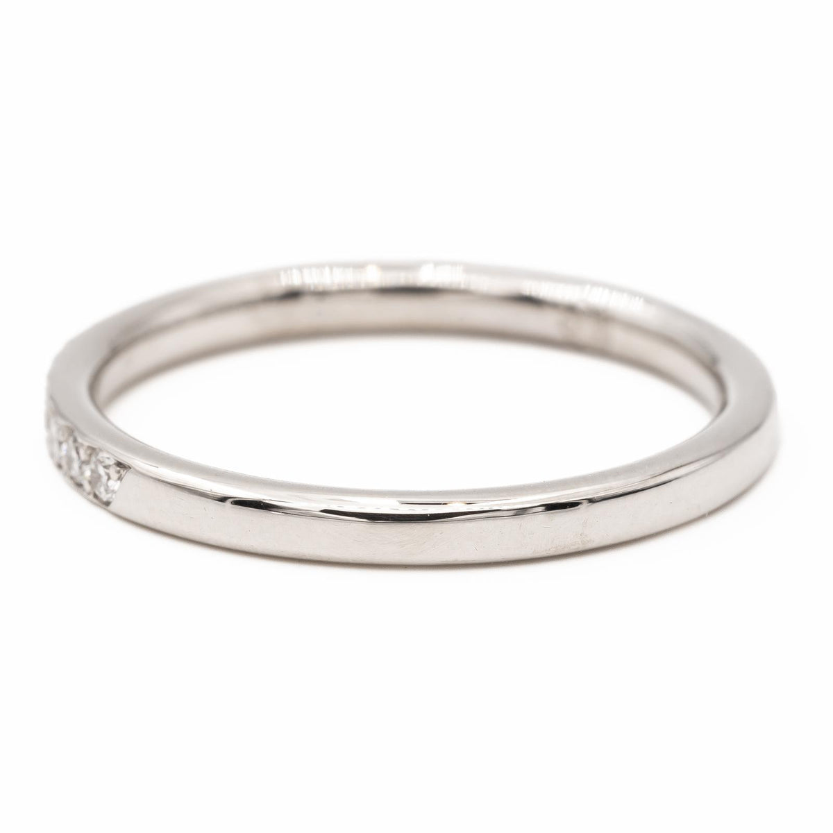 Bague Demi alliance Or blanc Diamant