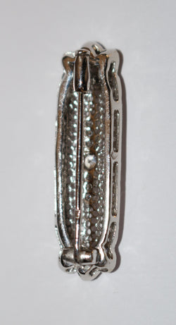 Broche Barrette Art Déco en or blanc et diamant