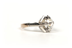 Bague Solitaire en or blanc et diamant