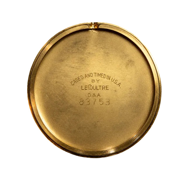 Montre LECOULTRE en or jaune et cuir
