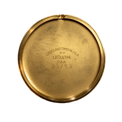 Montre LECOULTRE en or jaune et cuir