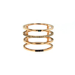 14K Gold Colored Diamond Ring - Castafiore