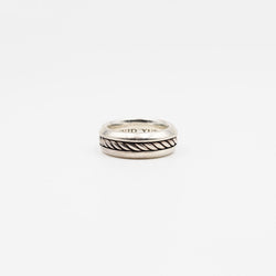 Bague Jonc DAVID YURMAN "Incrustation Câble" en argent