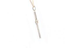 Pendentif en or blanc et diamants