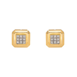Boutons de manchette Or jaune Diamant