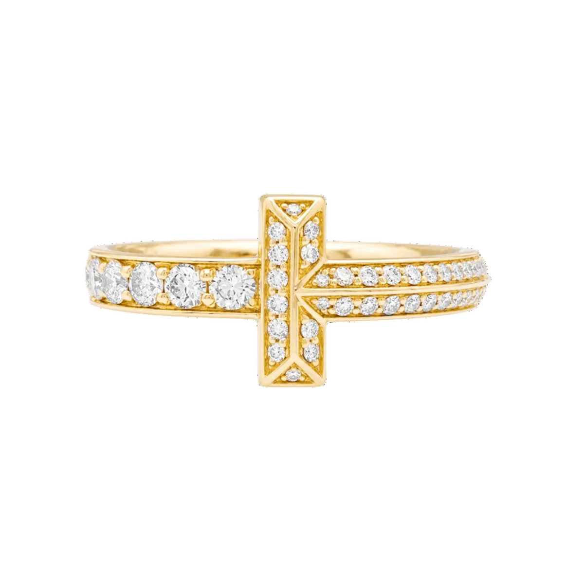 Bague Jonc TIFFANY & CO. "Tiffany T" en or rose et diamants