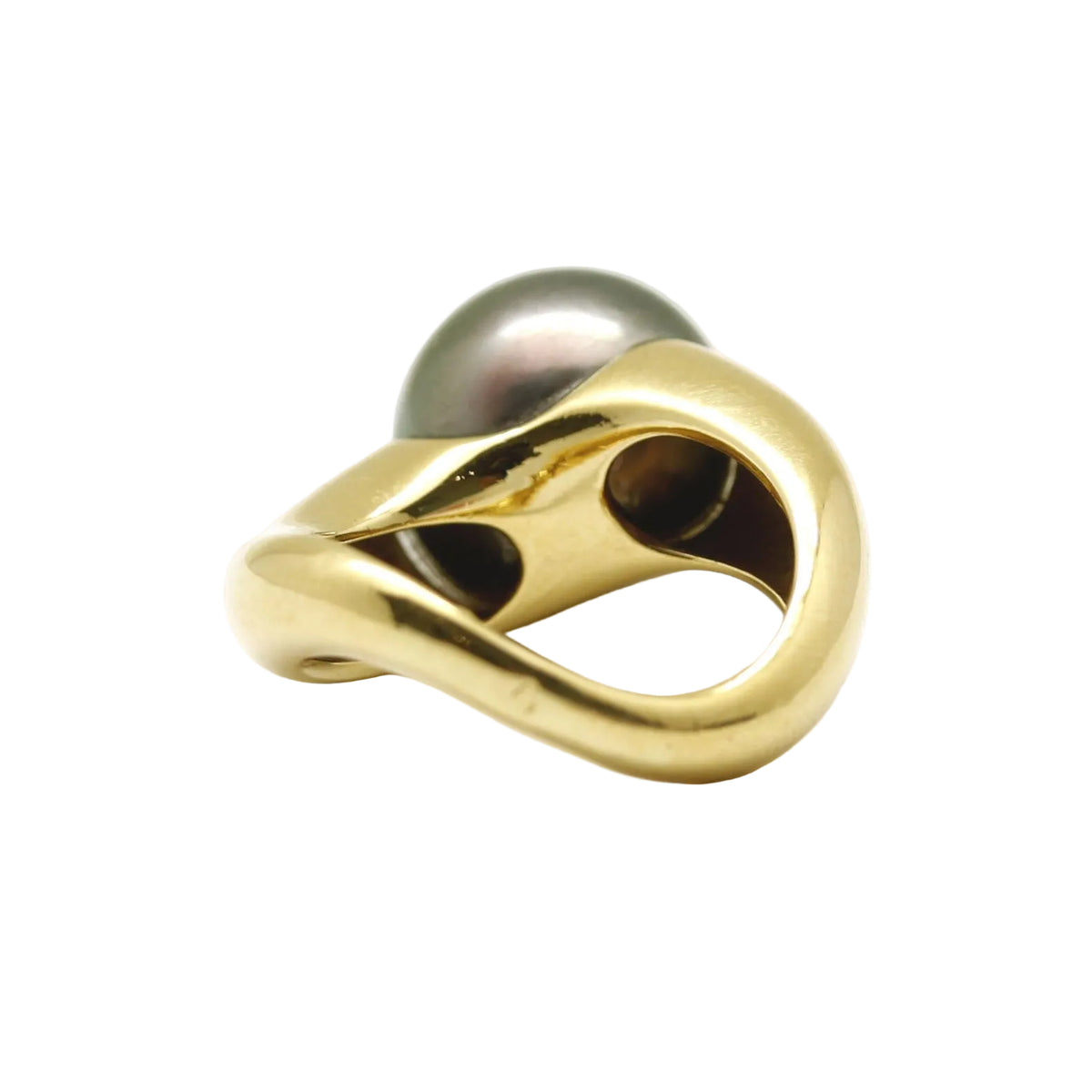 Bague Solitaire en or jaune et perle