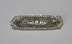 Broche Barrette Art Déco en or blanc et diamant