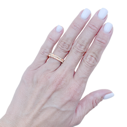 Bague Alliance CARTIER "Maillon Panthère" en or rose et diamants
