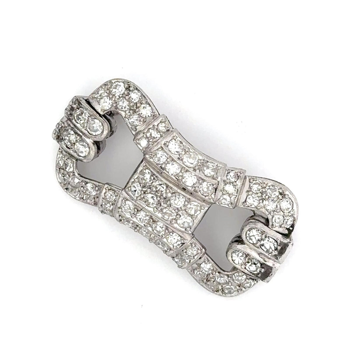 Broche Épingle en or blanc et diamants