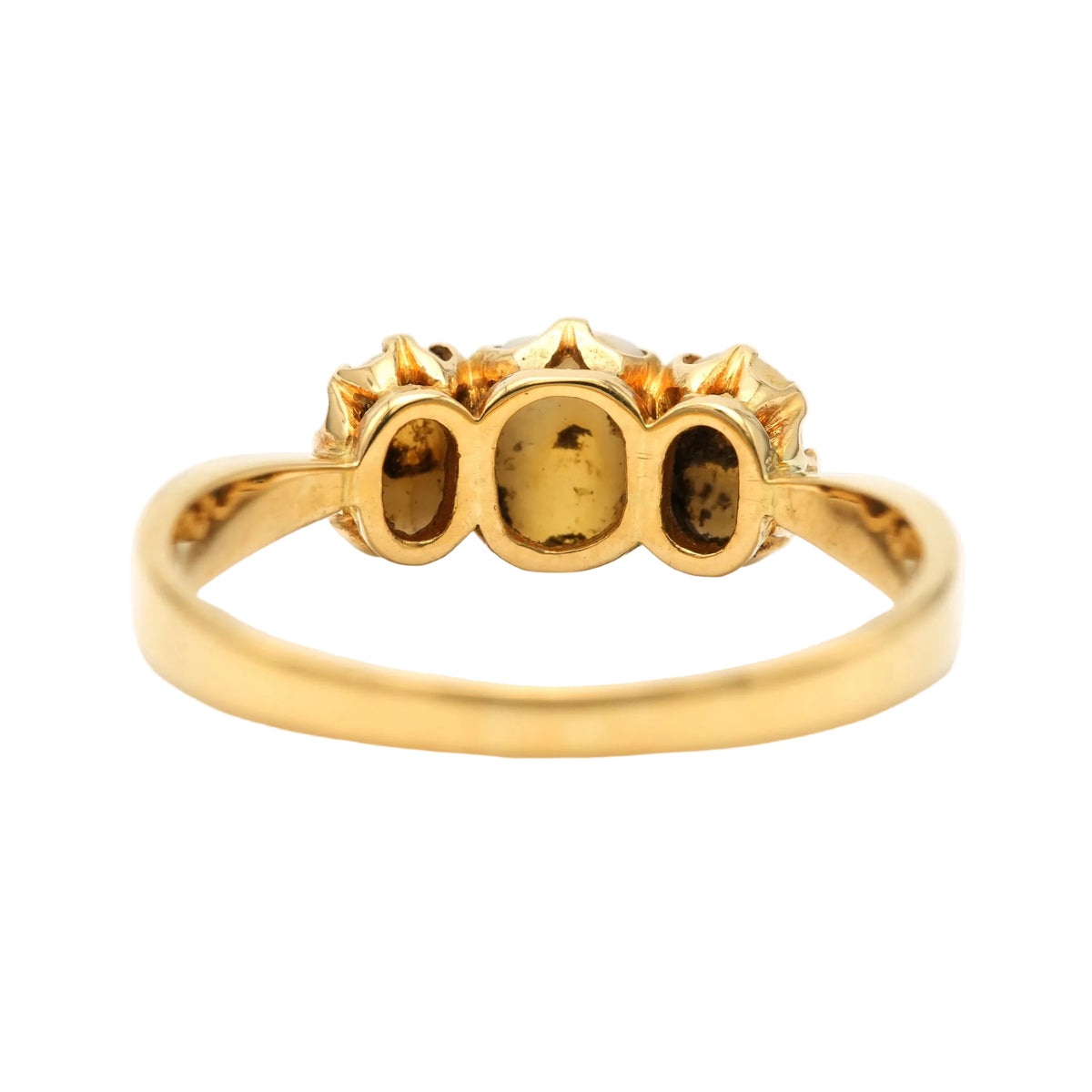 Bague Trilogie en or jaune et dents