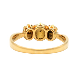Bague Trilogie en or jaune et dents
