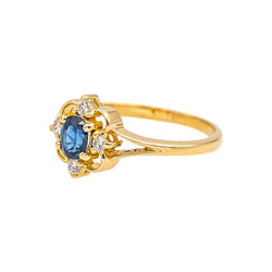 Bague Or jaune Saphir